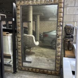 Oversized Weathered Decorative Mirror – $400 (Outdoor or Refinish Project)