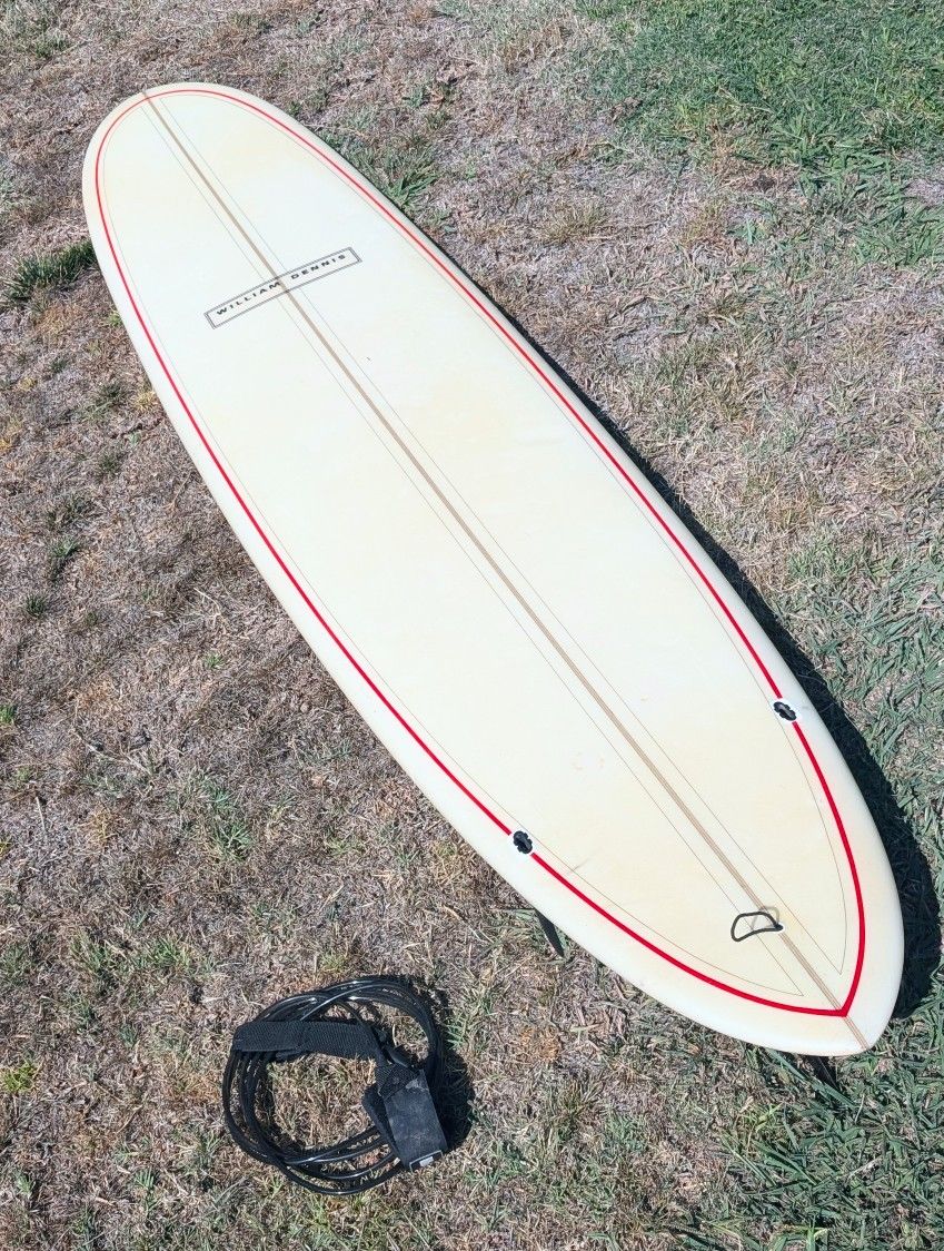 Surfboard 9'1 William Dennis Noserider Longboard