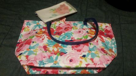 Floral tote bag