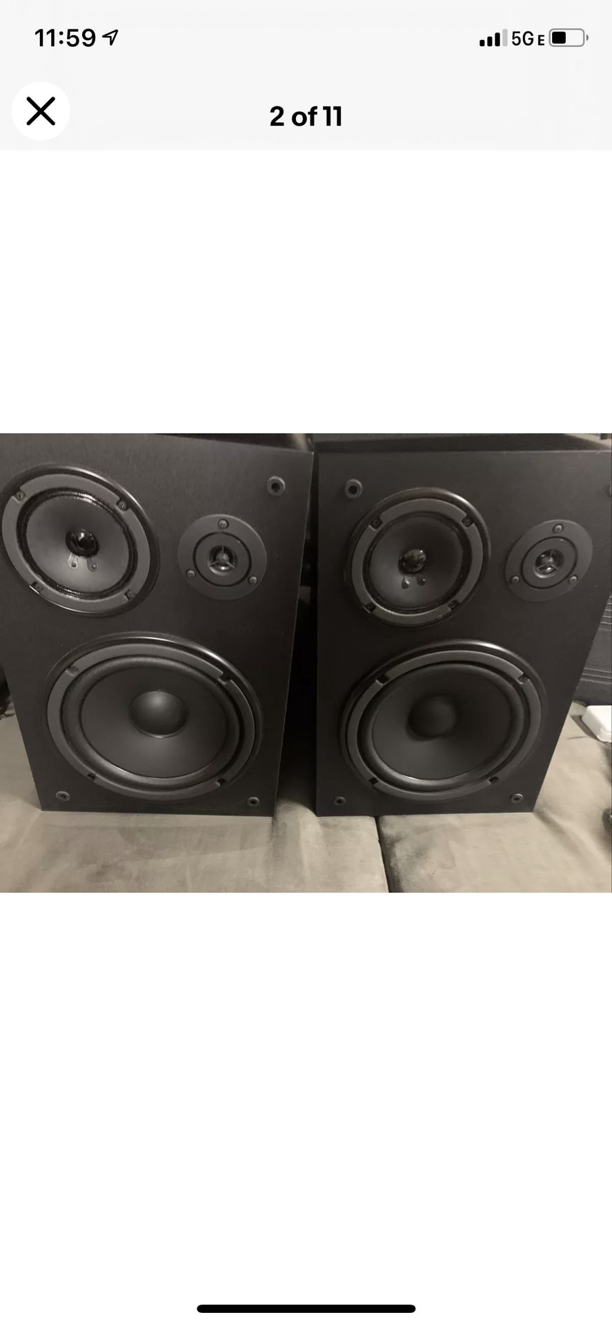 Yamaha Book Shelf Speakers NS-A 637 Pair Set Used Working