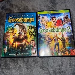 Goosebumps 1 & 2 DVD Movie Lot Bundle Jack Black RL Stine Family Comedy