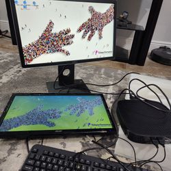 HP t640 Mini PC + 2 Monitors (Acer & Dell) 