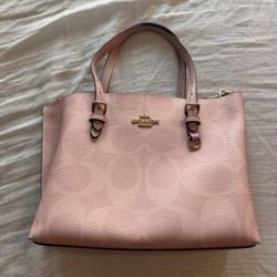 Coach Mollie Tote Bag Powder Pink With Wallet