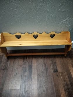 Wooden wall shelf