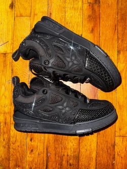 Louis Vuitton Skate Sneakers All Black Crystal-Size 42EU-