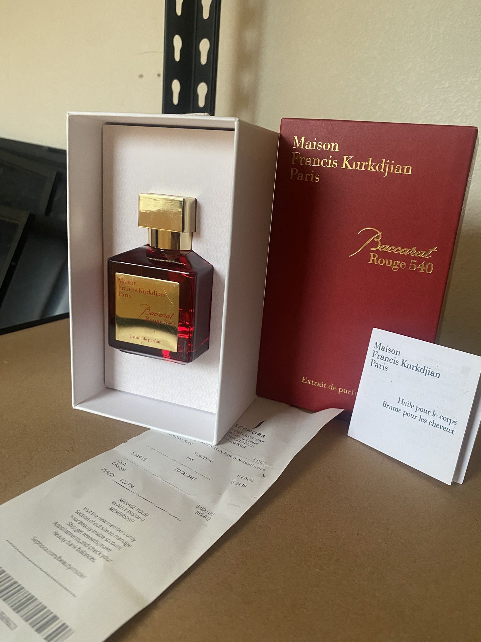 Baccarat Rouge 540 Cologne 