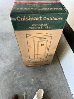 Vertical 36 in. Propane Gas Smoker in Black