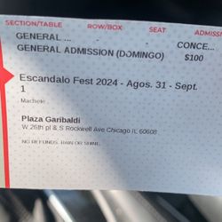 Tengo Boletos Para Escándalo Fest ))))$115