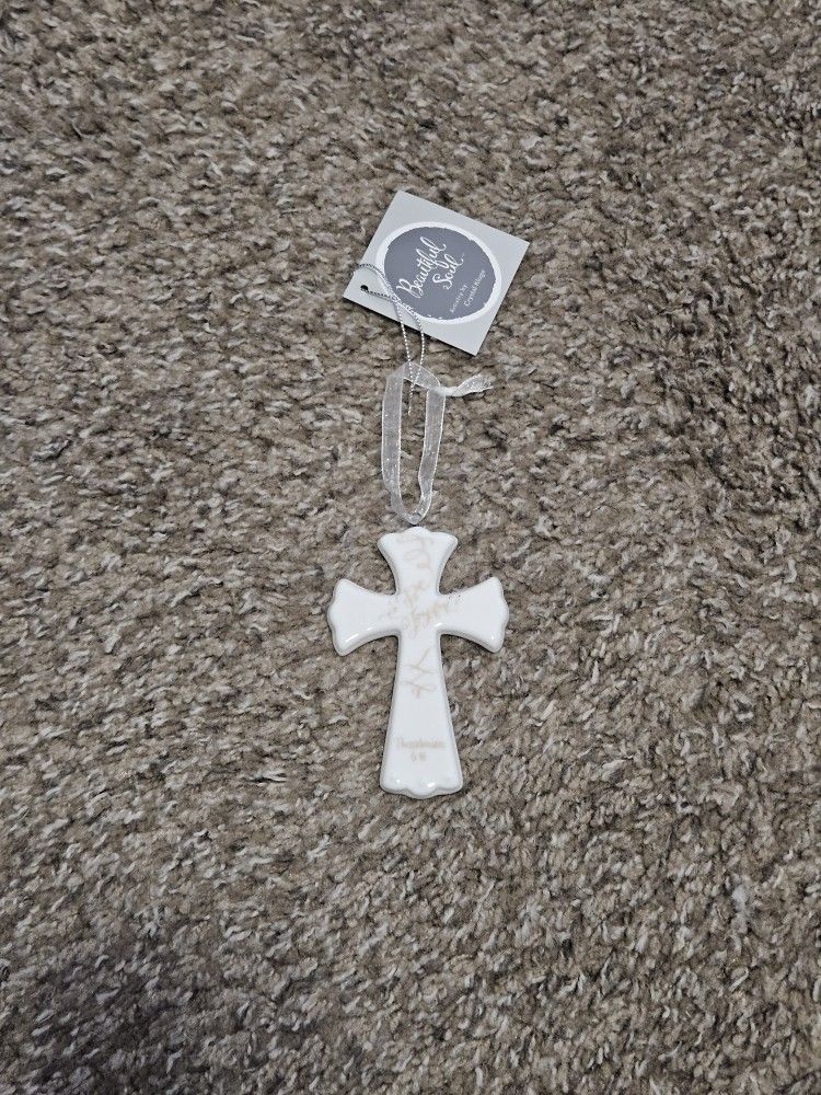 Beautiful New With Tag Be Joyful Cross Decorative