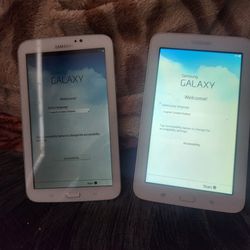 Samsung Galaxy Tab E Lite and Samsung Tab 3  "7 8Gb Tablets. Works good spare Devices