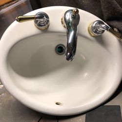 Sink with faucet