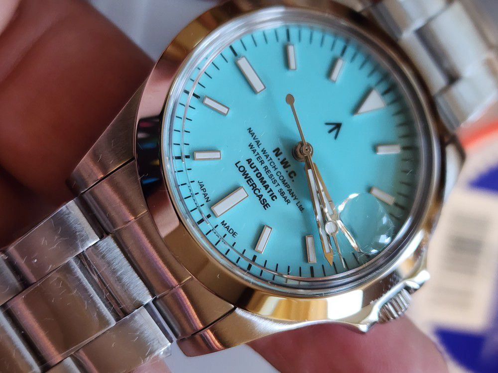 STUNNING Turquoise NAVAL Watch Company Automatic Watch 