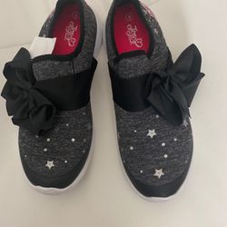 Black JoJo Siwa Pull On Sneakers With Bows Size 6