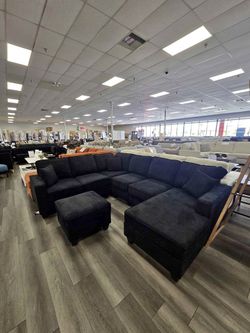 chenille sectional sofa with ottoman
