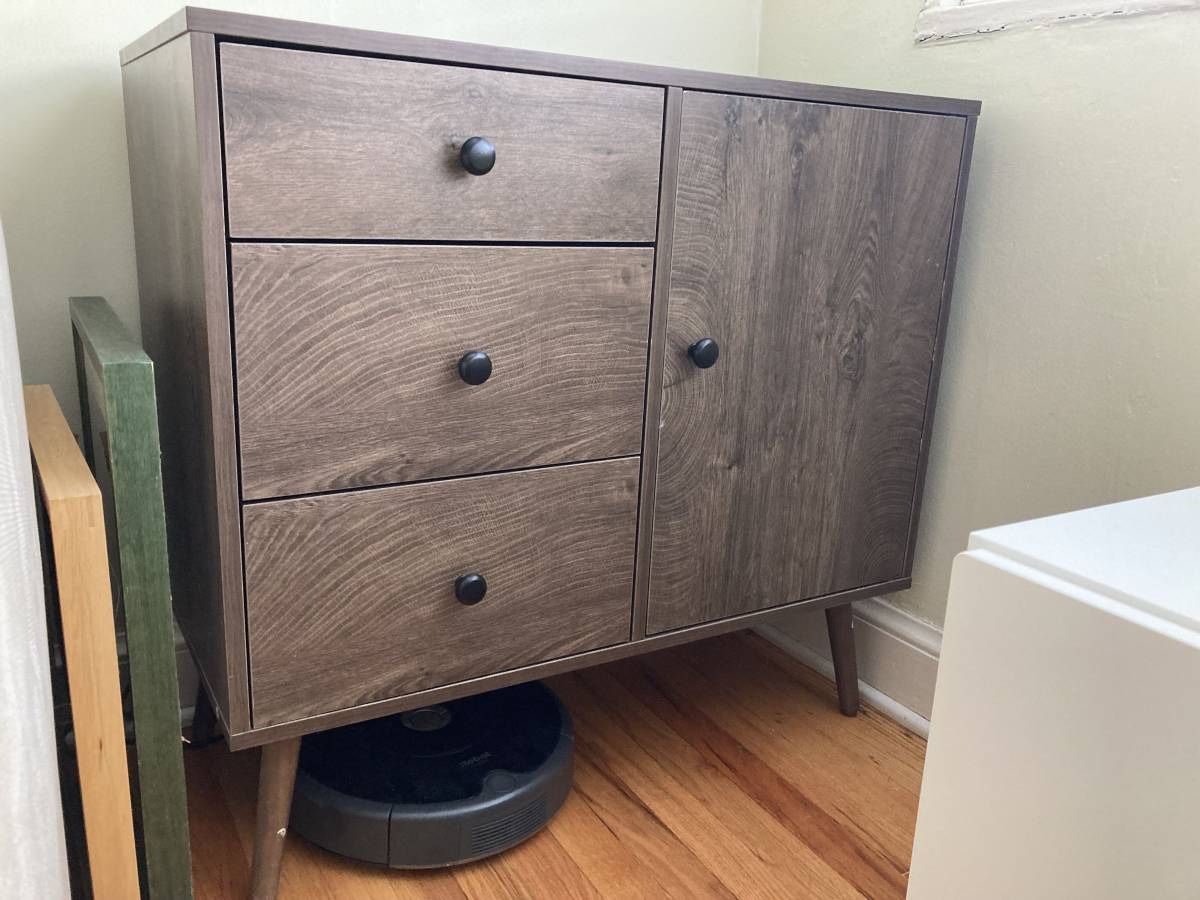 Storage Cabinet Mid-Century Modern Sideboard, Drawer Dresser,TV Stand Freestanding Cupboard for Home Office, Living Room Nightstand For Bedroom
