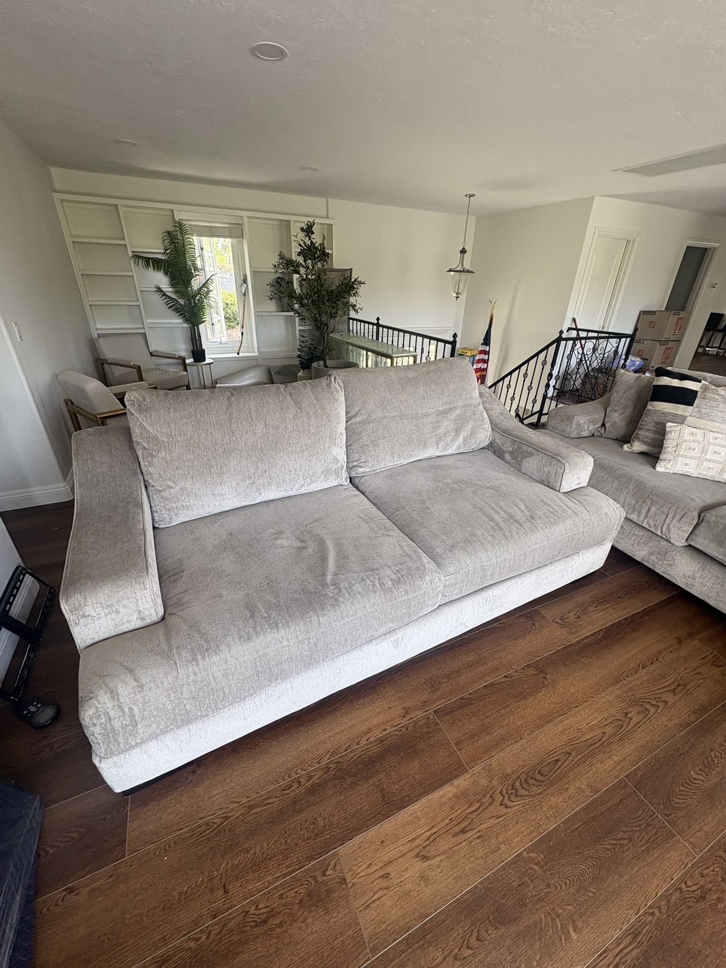 Living Space Sectional With Right Arm Facing Oversized Chaise And Sofa
