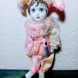 Vintage tear Jester doll