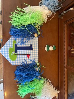 One Year Old Boy Banner & Candle