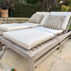 Restoration Hardware RH Teak Adjustable Chaise