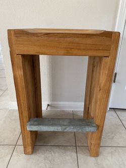 Seasonal Living Perpetual Teak Solo Stool / Side Table ($1200 Retail)