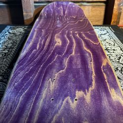8.5” Blank Skateboard Deck Purple Wood grain New 