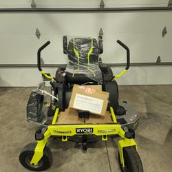 BRAND NEW RYOBI 48V ZERO TURN LAWNMOWER. 54" CUT. BATTERY 