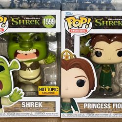 Funko SHREK “BUNDLE” w/ HT Exclusive, Fiona & Shrek SODA
