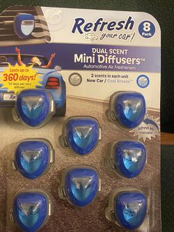 Refresh Your Car 7 Dual Scent Mini Diffusers Automotive Air Fresheners 
