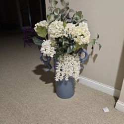 Blue Vase And Flowers