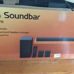 LG SPD7R 7.1 CHANNEL HIGH RES AUDIO SOUND BAR WITH REAR SPEAKER KIT AND SUBWOOFER. 