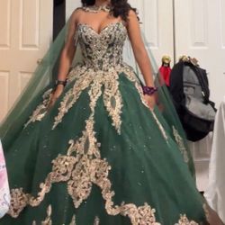 Green Quinceañera Gown 