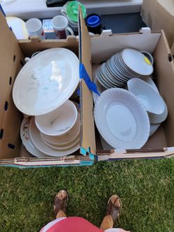 Vintage mix match set of dishes