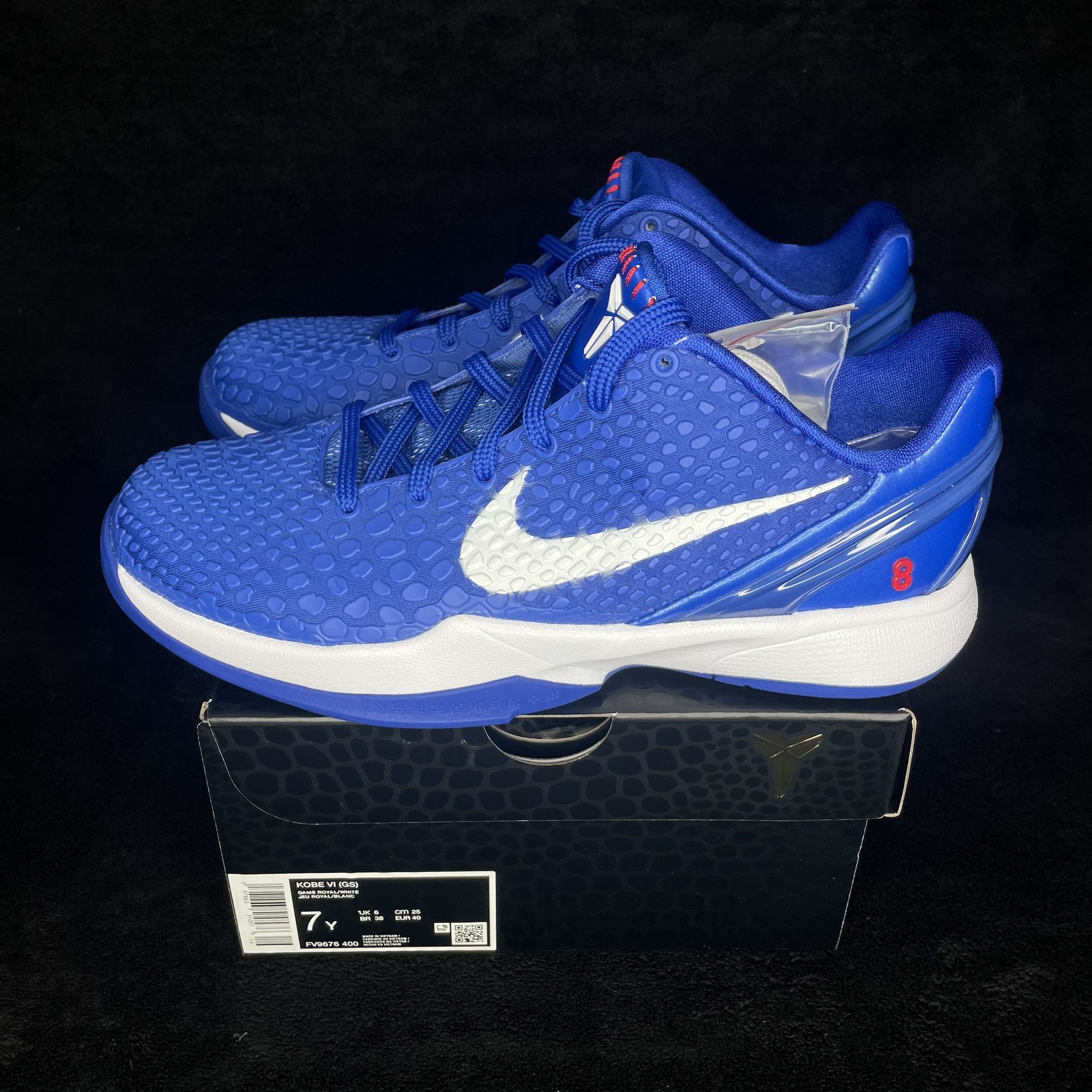 Nike Kobe 6 Protro GS - DODGERS - Grade School Size 7Y (women’s 8.5)