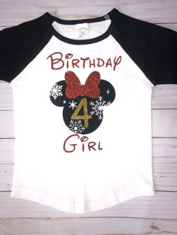 Birthday girl Disney Christmas shirt