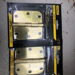 Stanley Solid Brass 3 1/2” Door Hinges 2pk