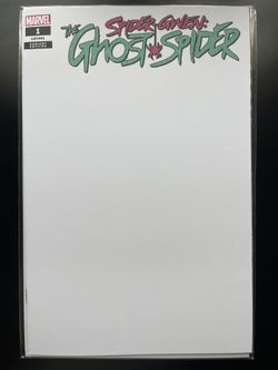 SPIDER-GWEN: The GHOST SPIDER #1 BLANK Sketch Variant Cover- Marvel Comics