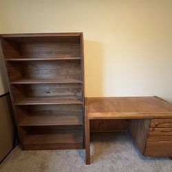 Matching Desk And Shelf