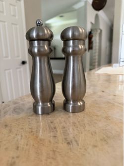Stainless steel salt and pepper