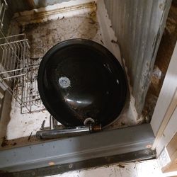 Black Sink And Faucet.