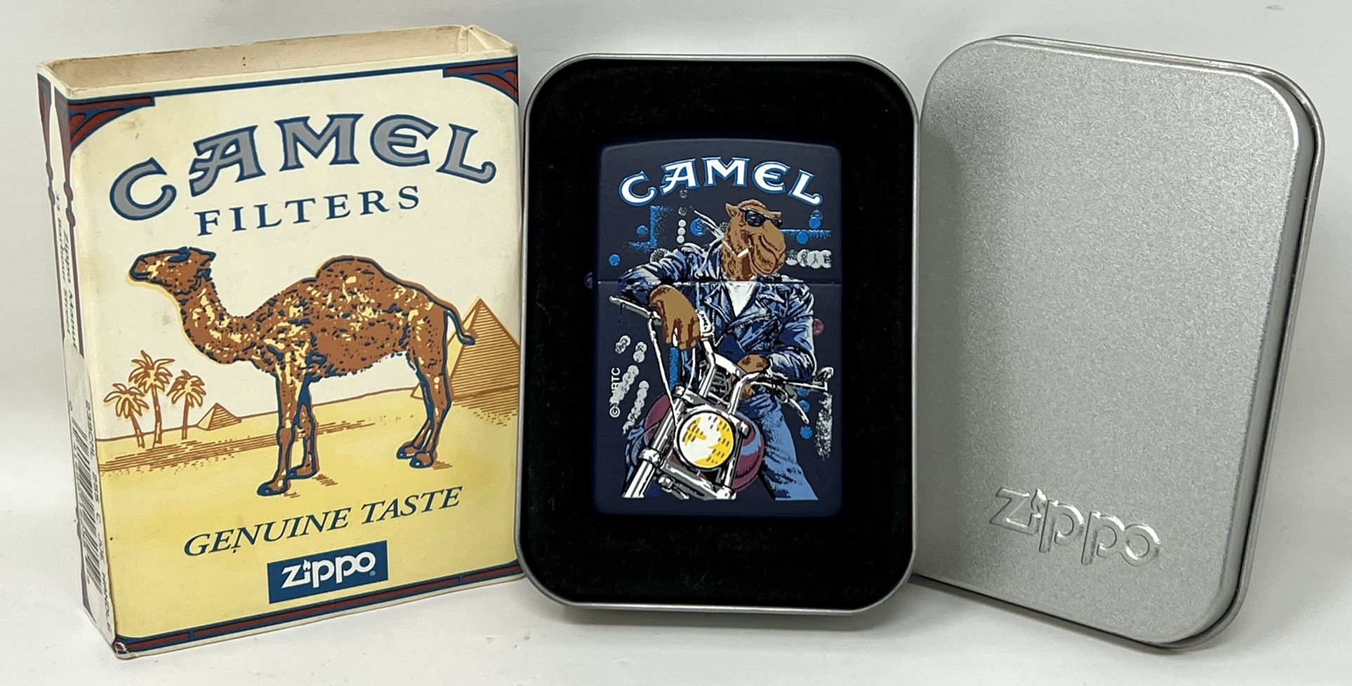 VIntage 1996 Joe Camel Motorcycle Handlebar ZIPPO Lighter