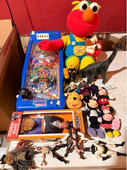 Toy lot sonic the hedgehog Elmo Disney Mickey Mouse Batman
