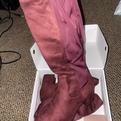 Burgundy Red Boot Heels 