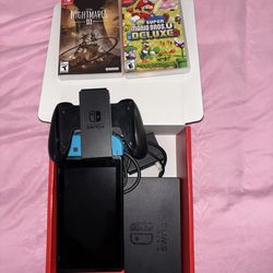 Nintendo Switch With 2 Games