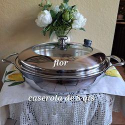 CACEROLA DE 8 QT DE ACERO INOXIDABLE 5-PLY VIDA SANA PRINCESS