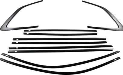 Honda CR-V 2023–2026 Window Sill Trim Set – 10-Piece Black Stainless Steel Exterior Molding