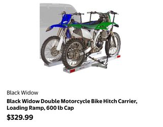Double Motorcycle Hitch Carrier w/ Loading Ramp