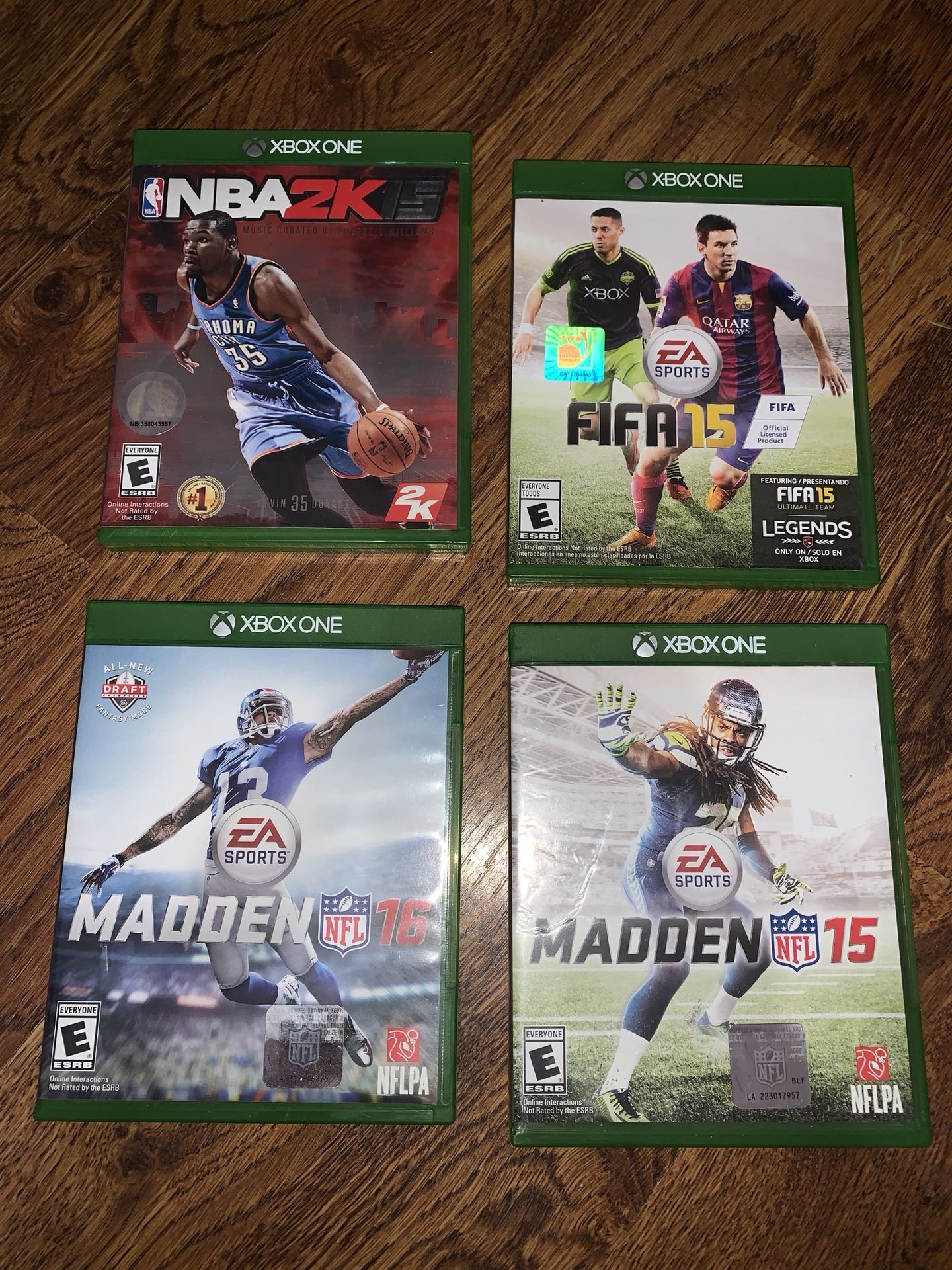 Xbox One sports game Madden NBA2k and FIFA