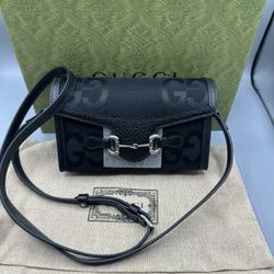 Gucci Jumbo GG Canvas Mini Horsebit 1955 Crossbody Bag