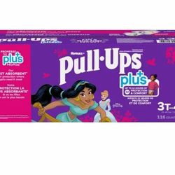 Huggies Pull-Ups Plus  for Girls, sized3T-4T,  Princess