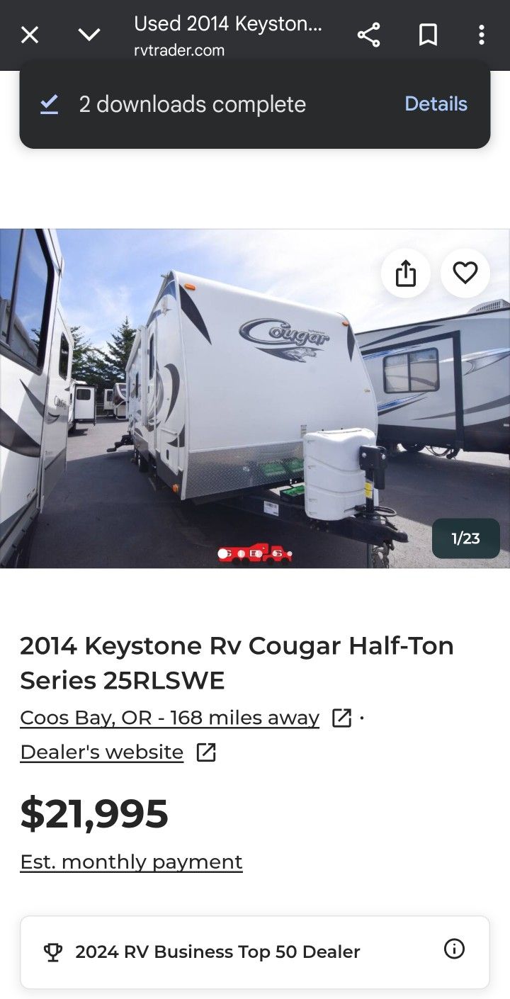 2014 Keystone Cougar Half Ton 25rlswe